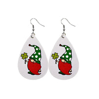 Leather Gnome St Patrick's Day Earrings-Choose Style