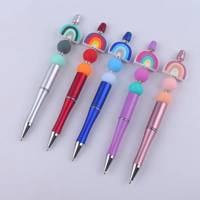 Rainbow Topped Bead Pens – Feeling Pretty Sparkly LLC
