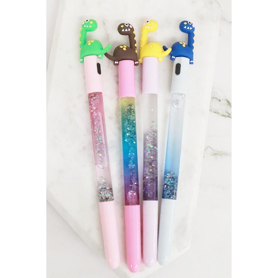 Light Up Dinosaur Glitter Pen 4 pack – Feeling Pretty Sparkly LLC