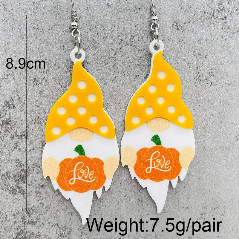 Lightweight Acrylic Gnome Earrings-Choose Style