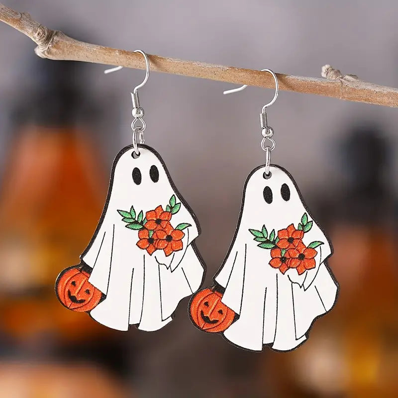 Pumpkin Ghost Earrings