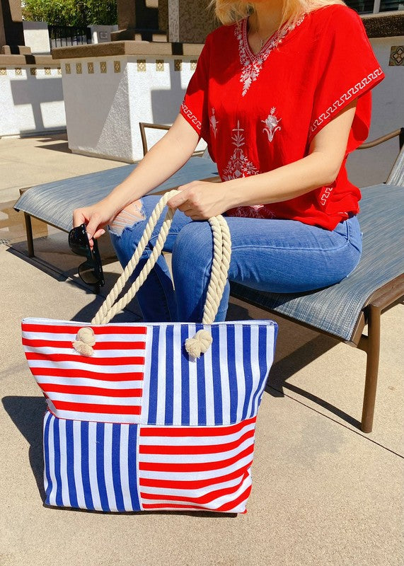 Justin & Taylor Bless Your Heart Patriotic Tote Bag