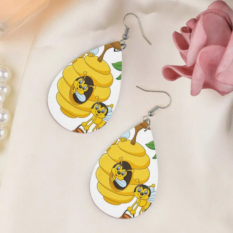 Cartoon Bee Earrings