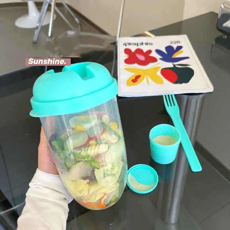 Salad Shaker Cup with Fork