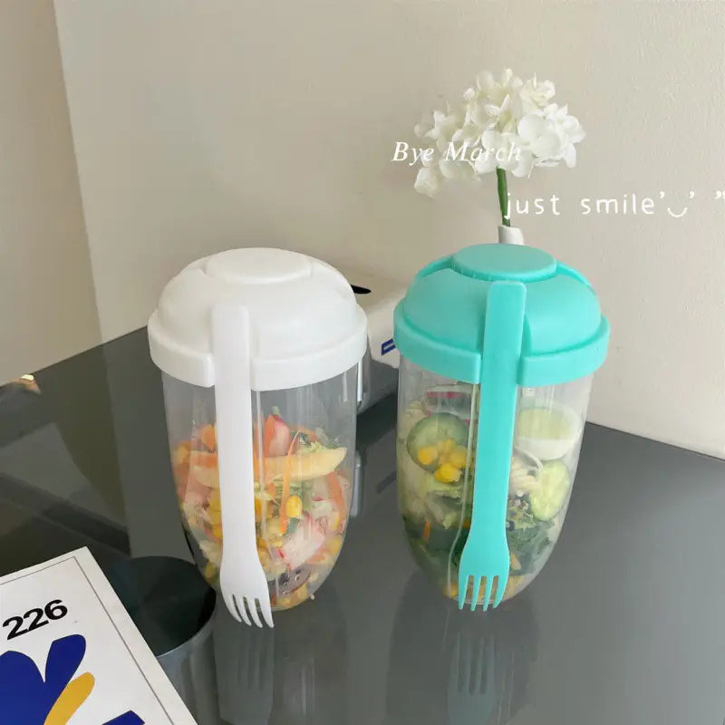 Salad Shaker Cup with Fork – Feeling Pretty Sparkly LLC