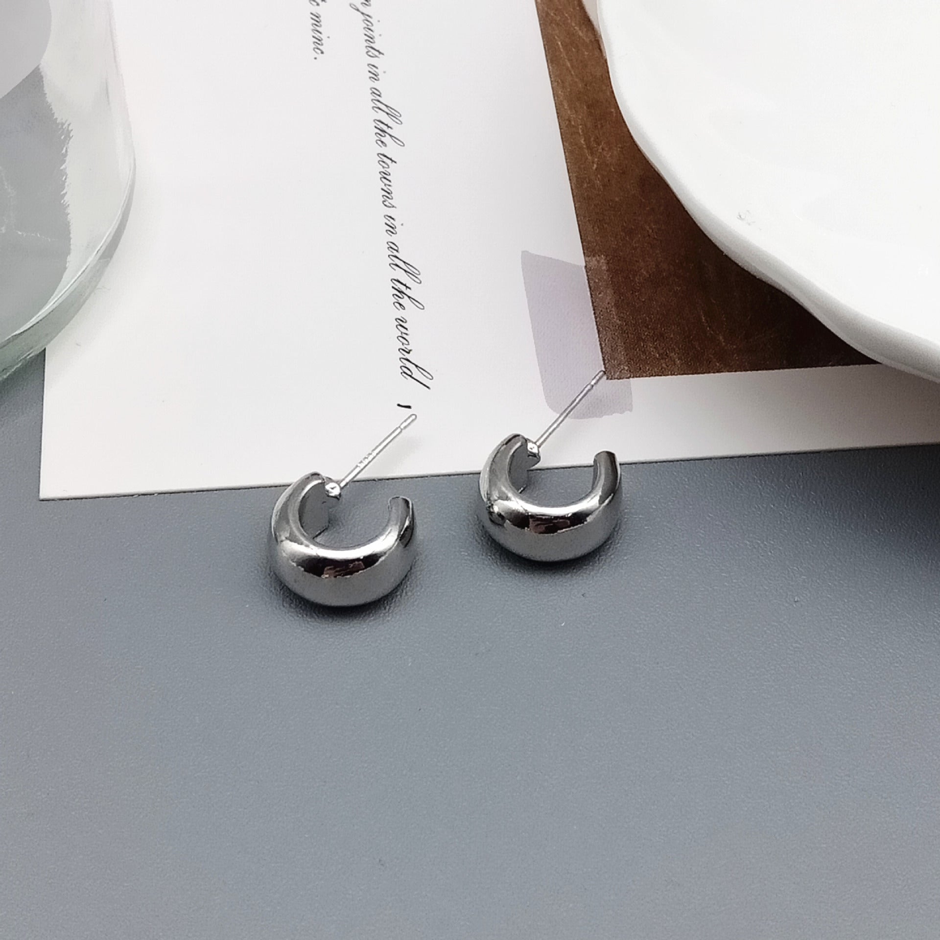 Silver Tiny Hoops