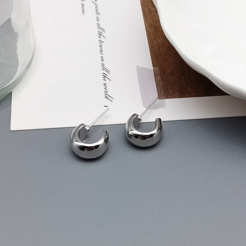 Silver Tiny Hoops