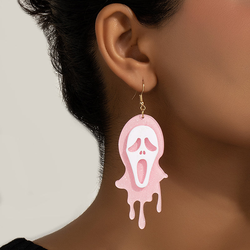 Acrylic Scream Earrings