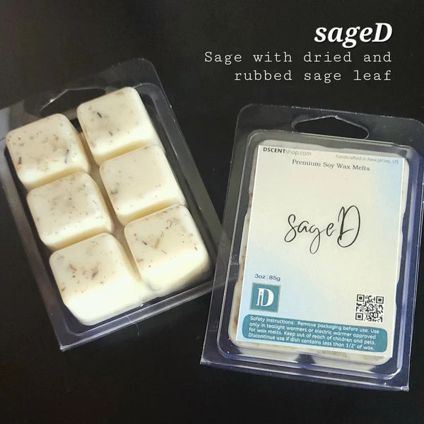 Soy Wax Melts Clamshell-SageD