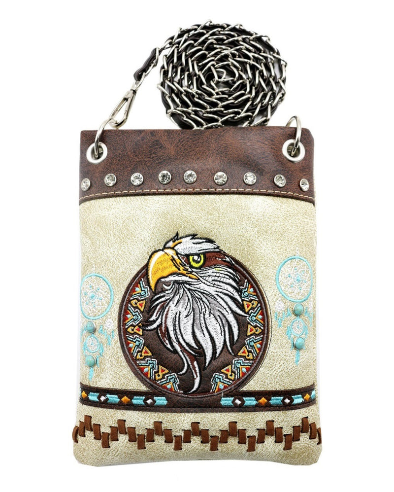 Eagle Embroidery Messenger Bag