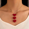 Triple Heart Necklace-Choose Color