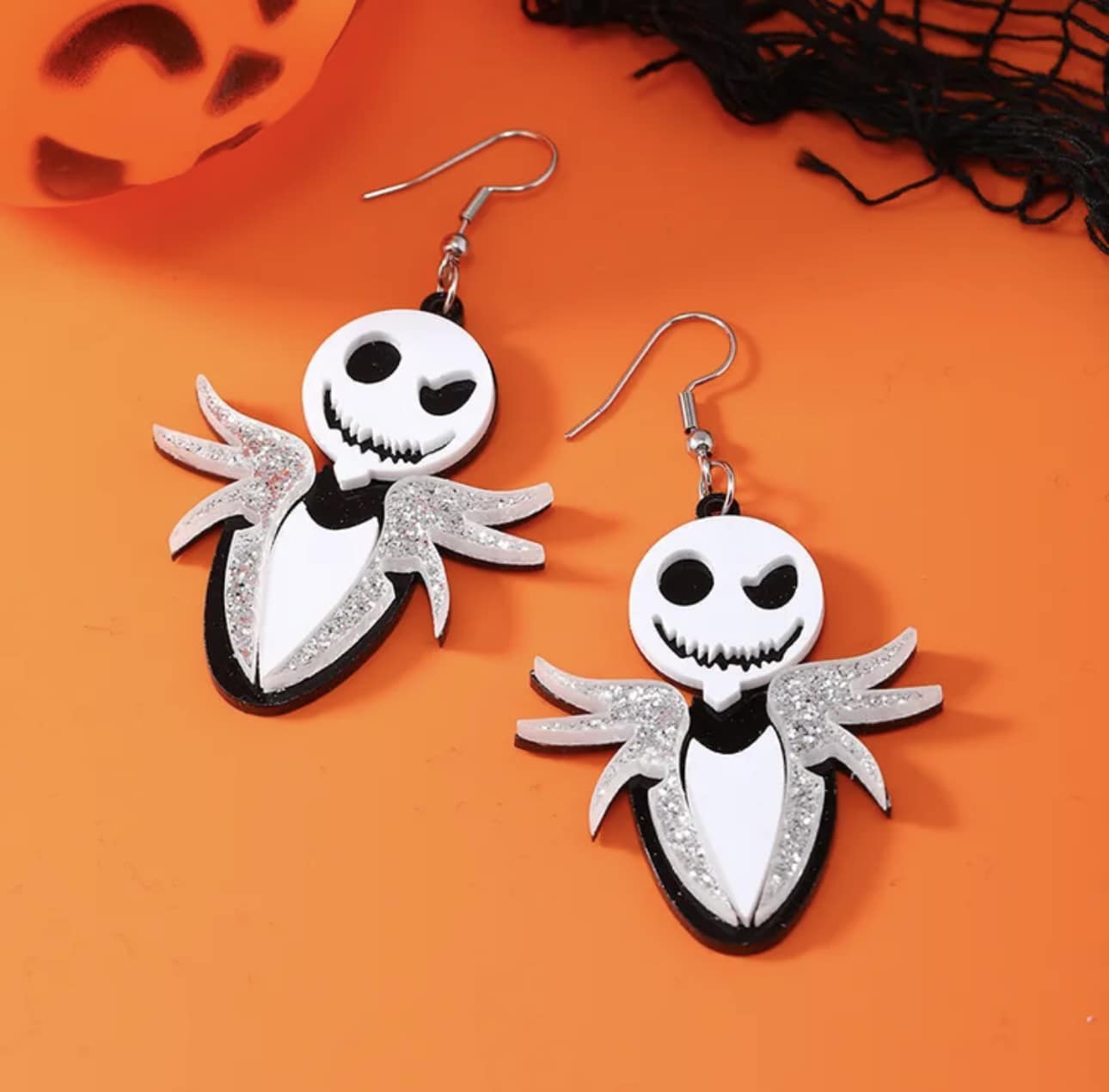 Halloween Acrylic Skeleton Earrings