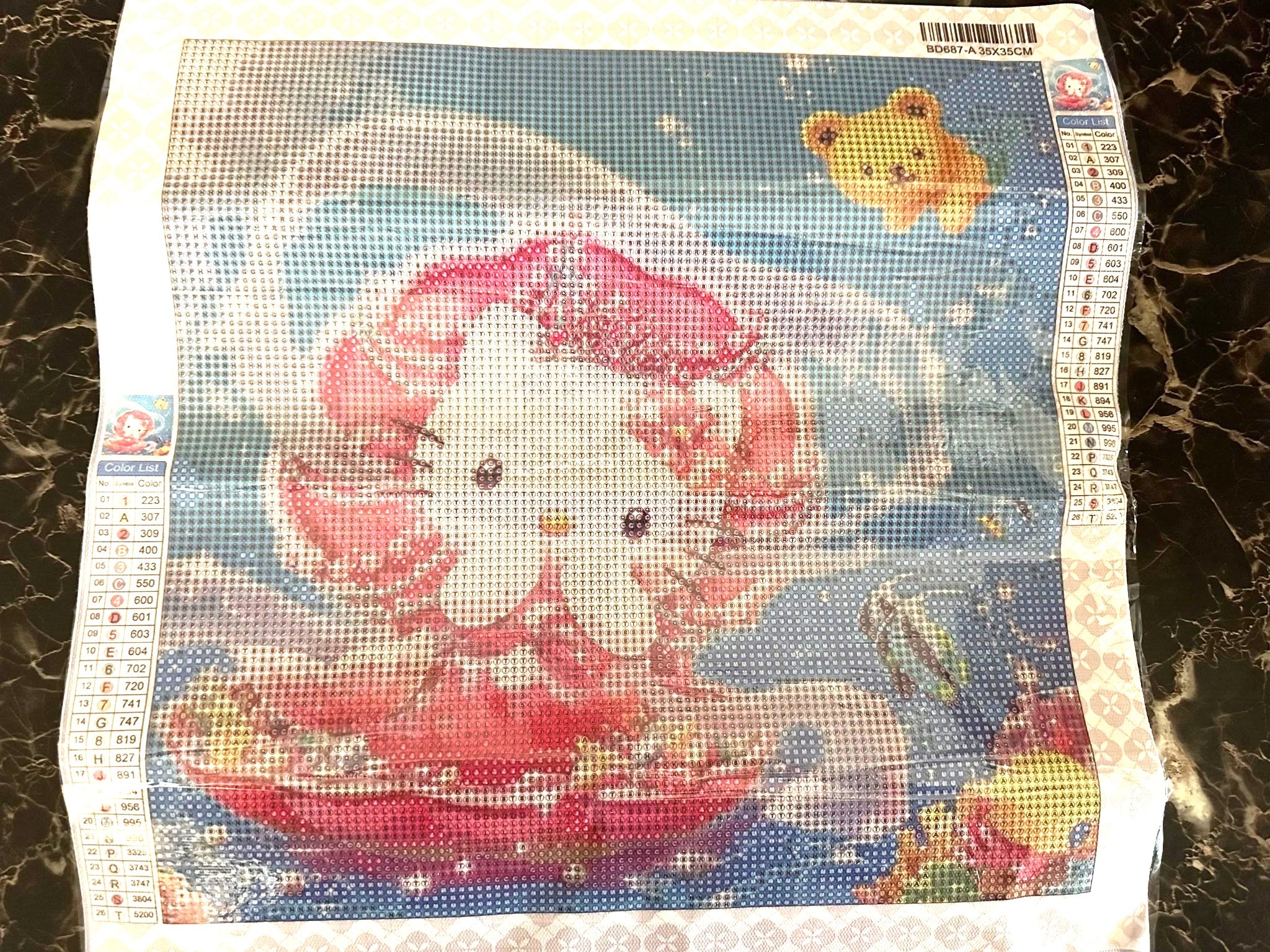 Hello Kitty Mermaid Frameless Diamond Art Kit