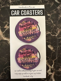 Snarky/Funny Car Coaster Sets-Choose Style