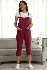 Full Size Square Neck Wide Strap Jumpsuit