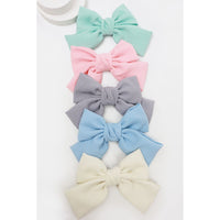 Textured Oversized French Bow Alligator Clip-Choose Color