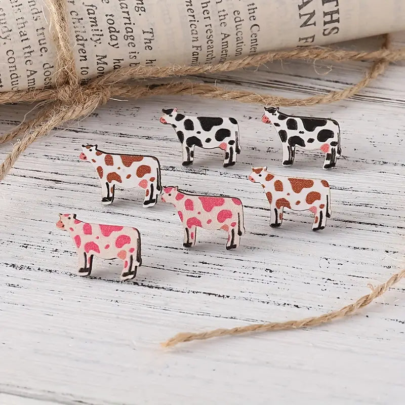 Cow Stud Earrings 3 pack