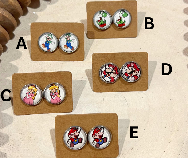 Video Game Themed Earrings-Choose Style