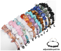 Pull Cord Adjustable Stone Bracelets-Choose Color