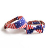 Patriotic Faux Leather Adjustable Dog Collars-Choose Style and Size