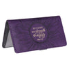 Strength and Dignity Purple Faux Leather Checkbook Cover - Proverbs 31:25