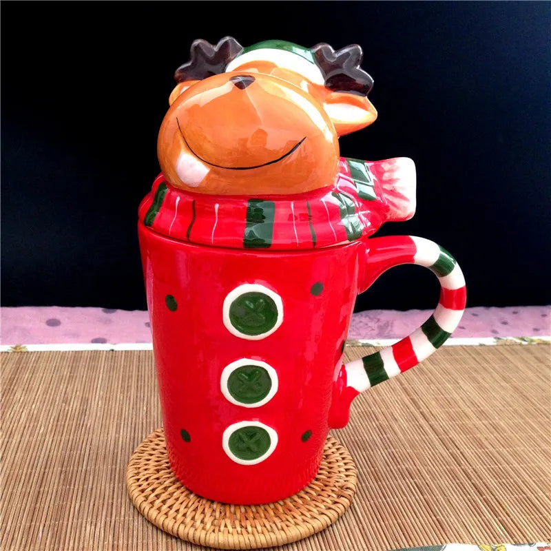 Ceramic Christmas Sculpted Mug-Choose Style