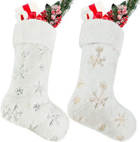 Soft Snowflake Christmas Stocking-Choose Color