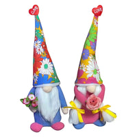 Flower Hat Gnome Couple