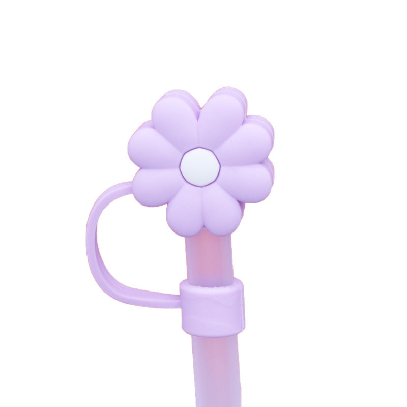 Silicone Flower Straw Toppers-Choose Color