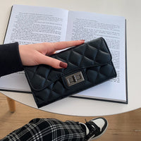 Quilted Faux Leather Clutch