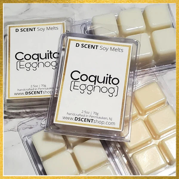 Coquito Soy Wax Melts Clamshell
