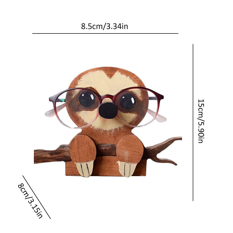 Adorable Sloth Wooden Eyeglass Holder