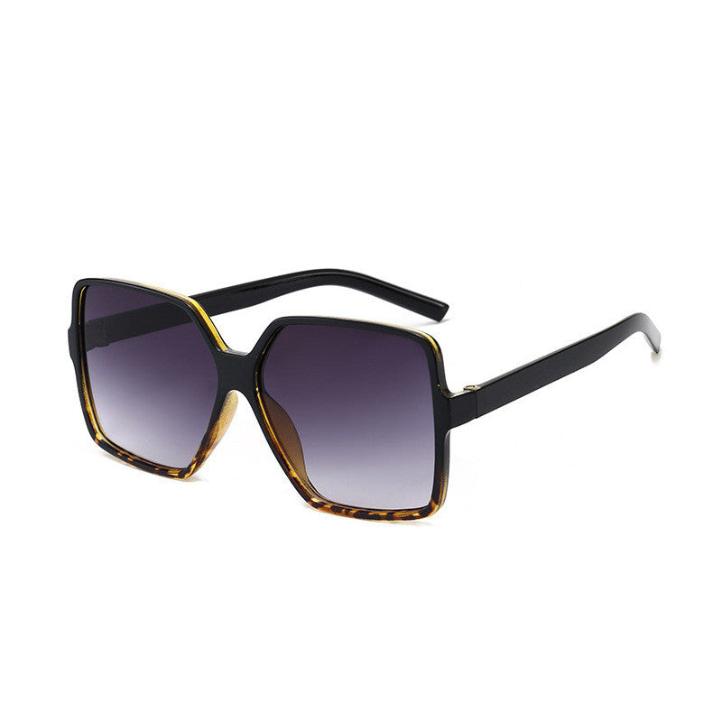 Fashion Sunglasses-Black with Leopard
