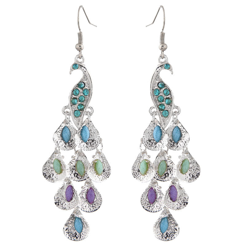 Gorgeous Peacock Earrings