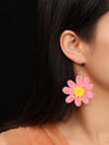 Straw Flower Earrings-Choose Color