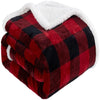 Red and Black Plaid Sherpa Super Soft Blanket