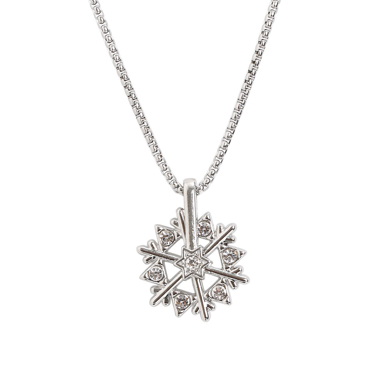 Rhinestone Snowflake Necklace