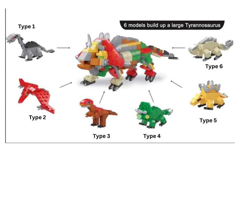 Dinosaur Building Blocks-Select Type
