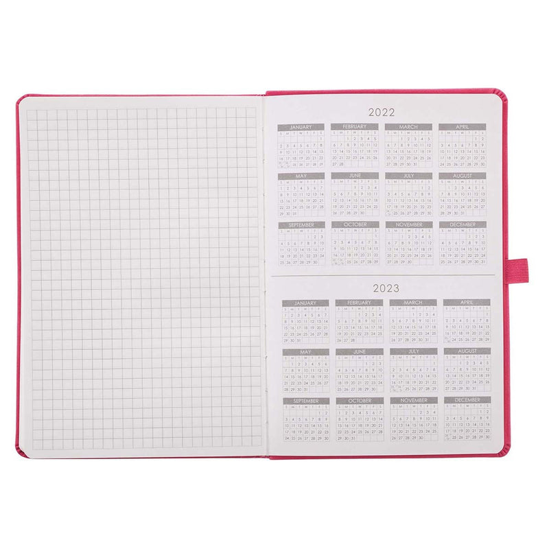 Pink Faux Leather Baxter Undated Planner