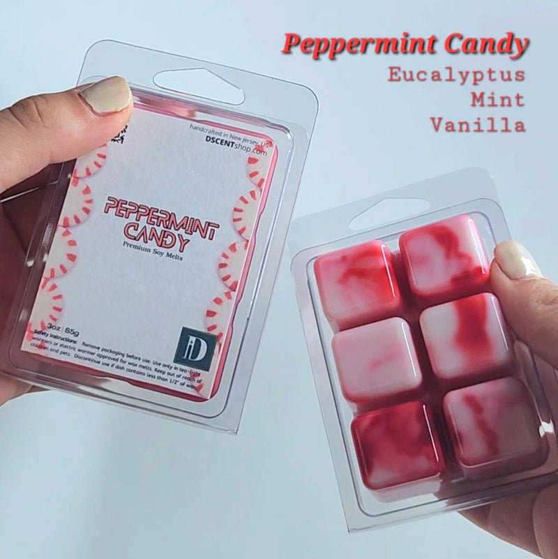 Soy Wax Melts Clamshell-Peppermint Candy
