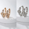 Small Rhinestone and Heart Hoops-Choose Color