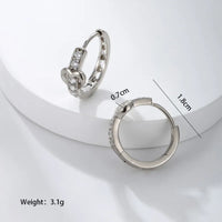 Small Rhinestone and Heart Hoops-Choose Color