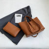 Faux Leather Open Bucket Bag-Choose Color