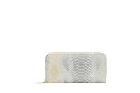 Faux Leather Snake Print Zip Around Wallet-Choose Color