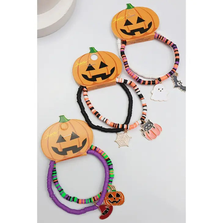 Halloween Themed Stretchy Bracelet Set-Choose Style