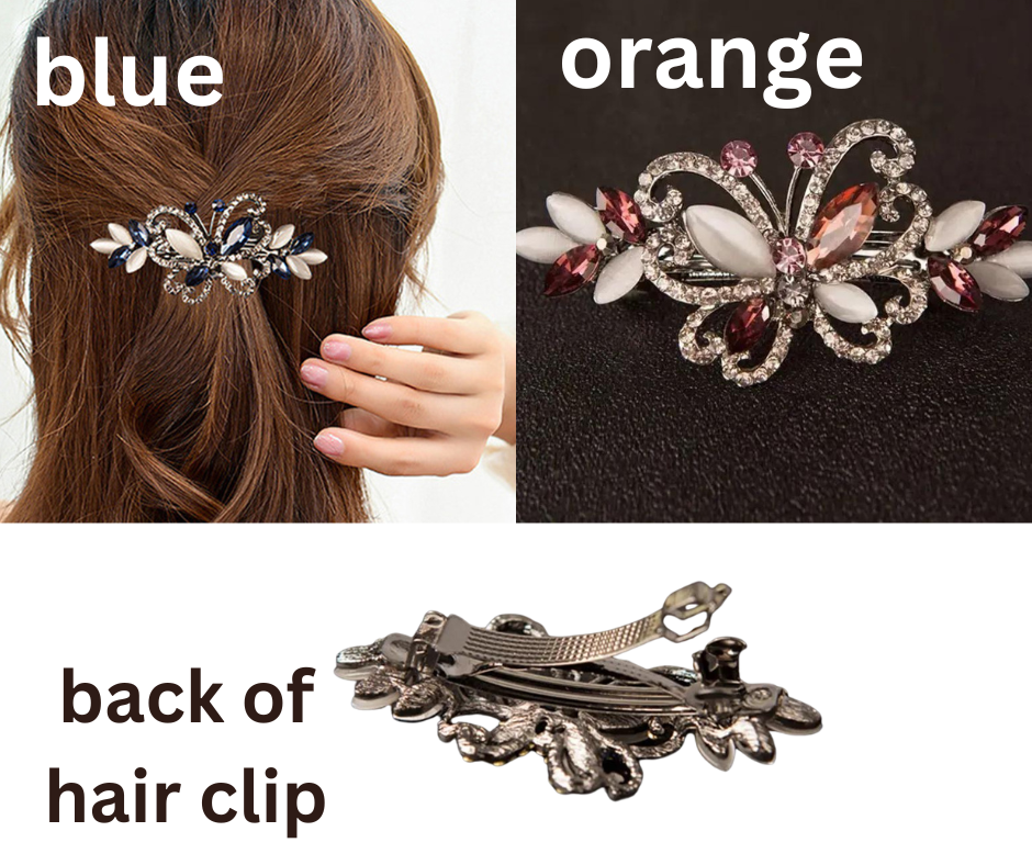 Gorgeous Rhinestone Butterfly Hair Clip-Choose Color