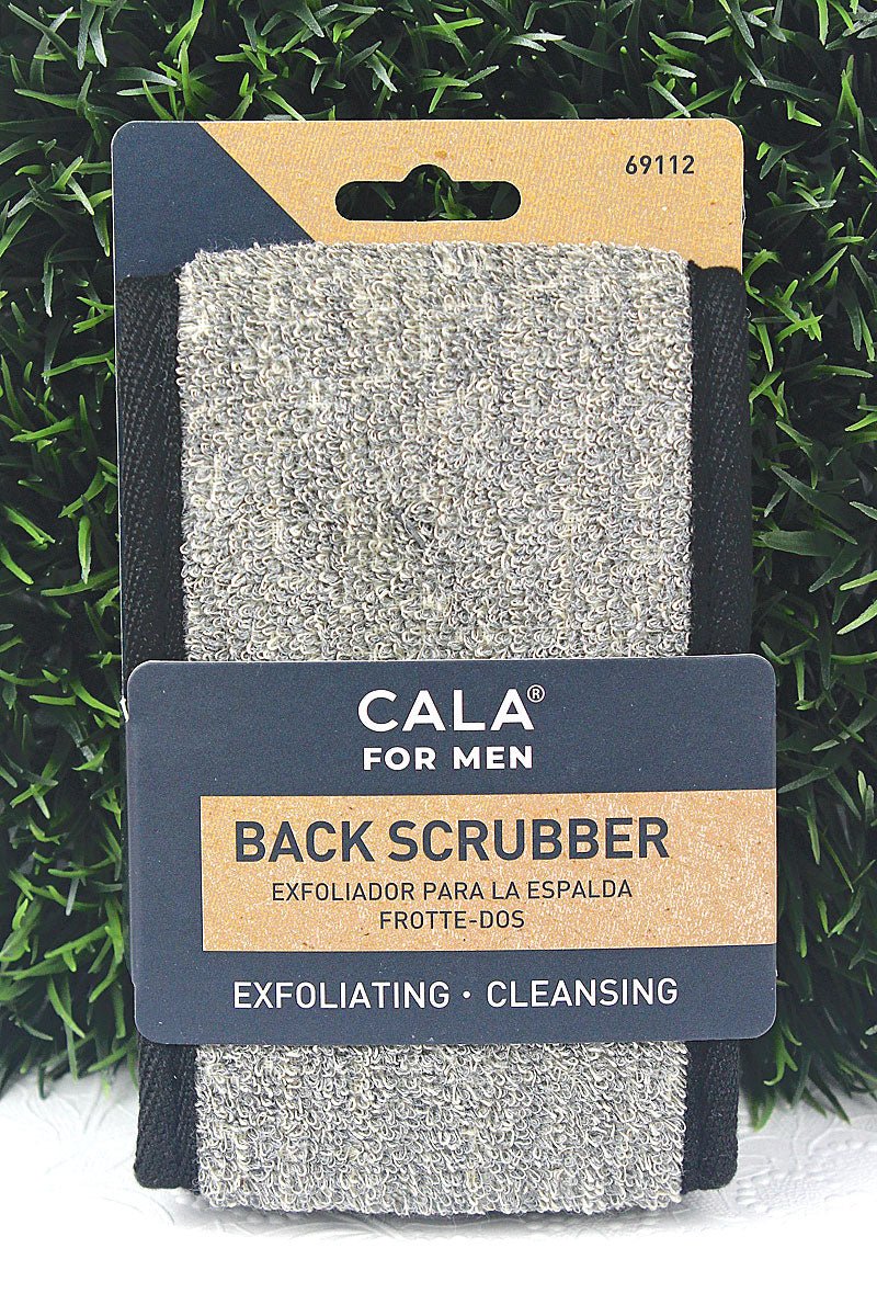 Cala TAUPE AND BLACK MEN'S EXFOLIATING BACK SCRUBBER