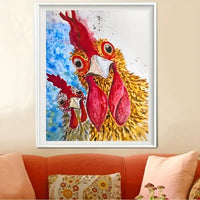 Frameless Diamond Painting Kit-Roosters