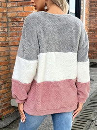 Super Soft Plush Colorblock Sweater