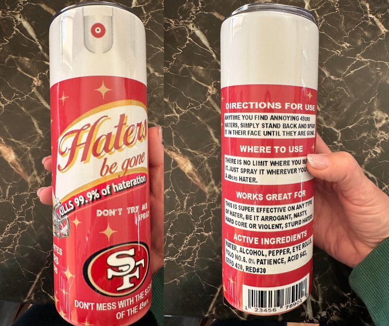SF 49ers Haters Be Gone 20 Oz Stainless Steel Tumbler